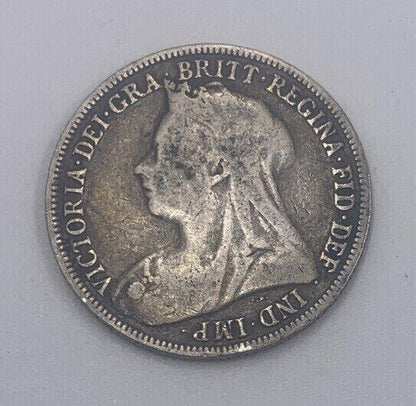 1893 Victoria One Shilling | British Silver Coin | Fair Grade | a025
