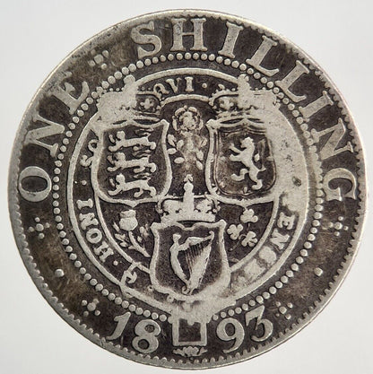 1893 Victoria Shilling Silver Coin | Fine Collectable Grade