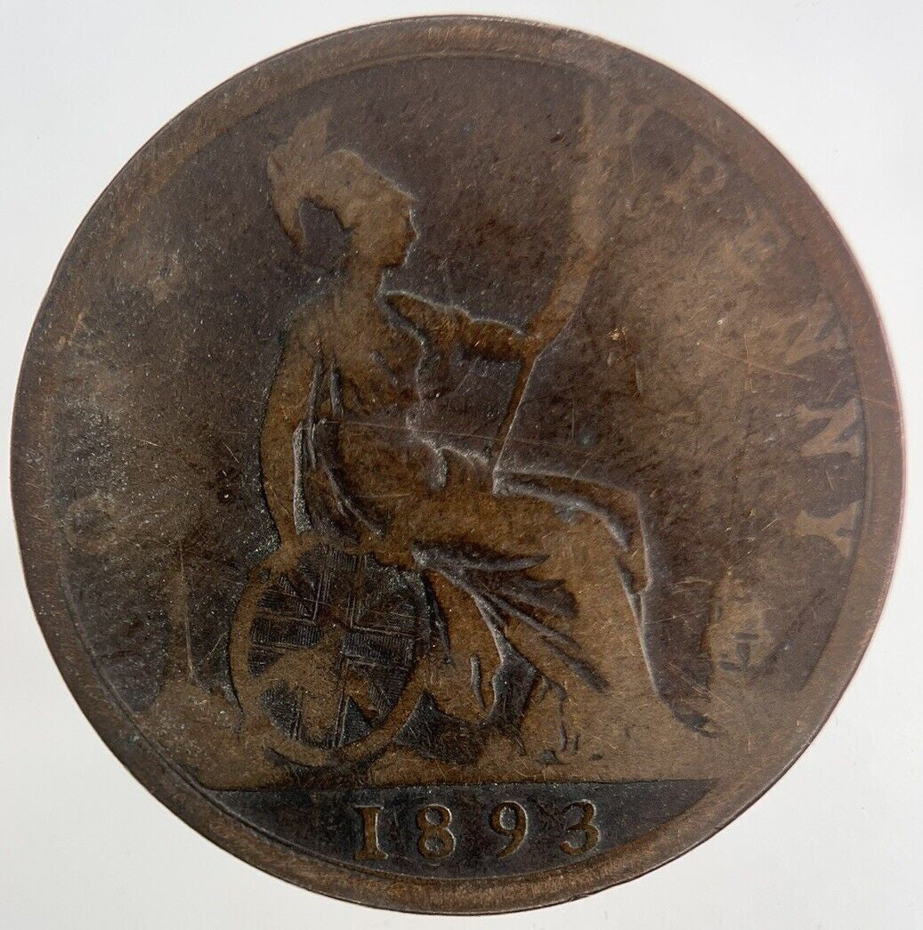 1893 Victoria One Penny Coin | Collectable Grade