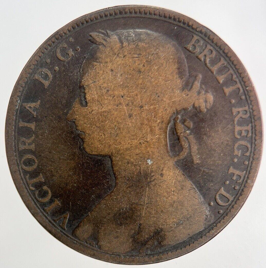 1893 Victoria One Penny Coin | Collectable Grade