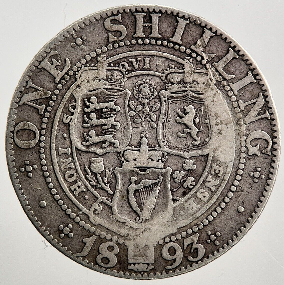 1893 Victoria Shilling Silver Coin | Collectable Grade | a2708