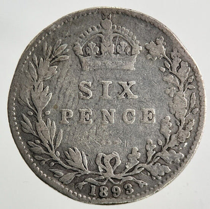 1893 Victoria Sixpence Silver Coin | Collectable Grade