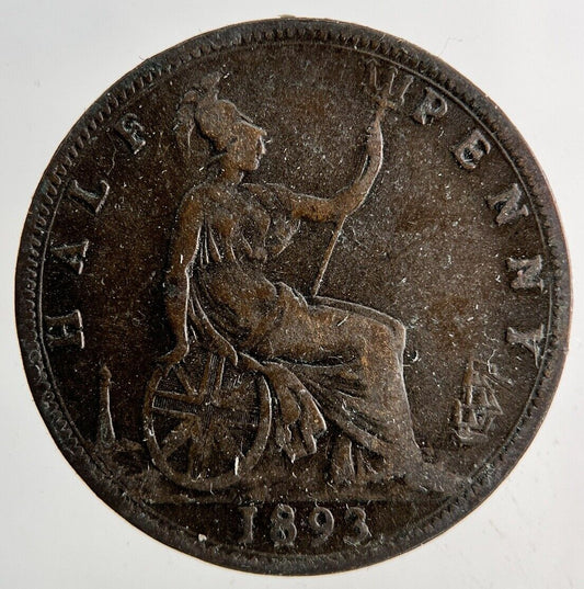 1893 Victoria Half-Penny Coin | Fine Collectable Grade