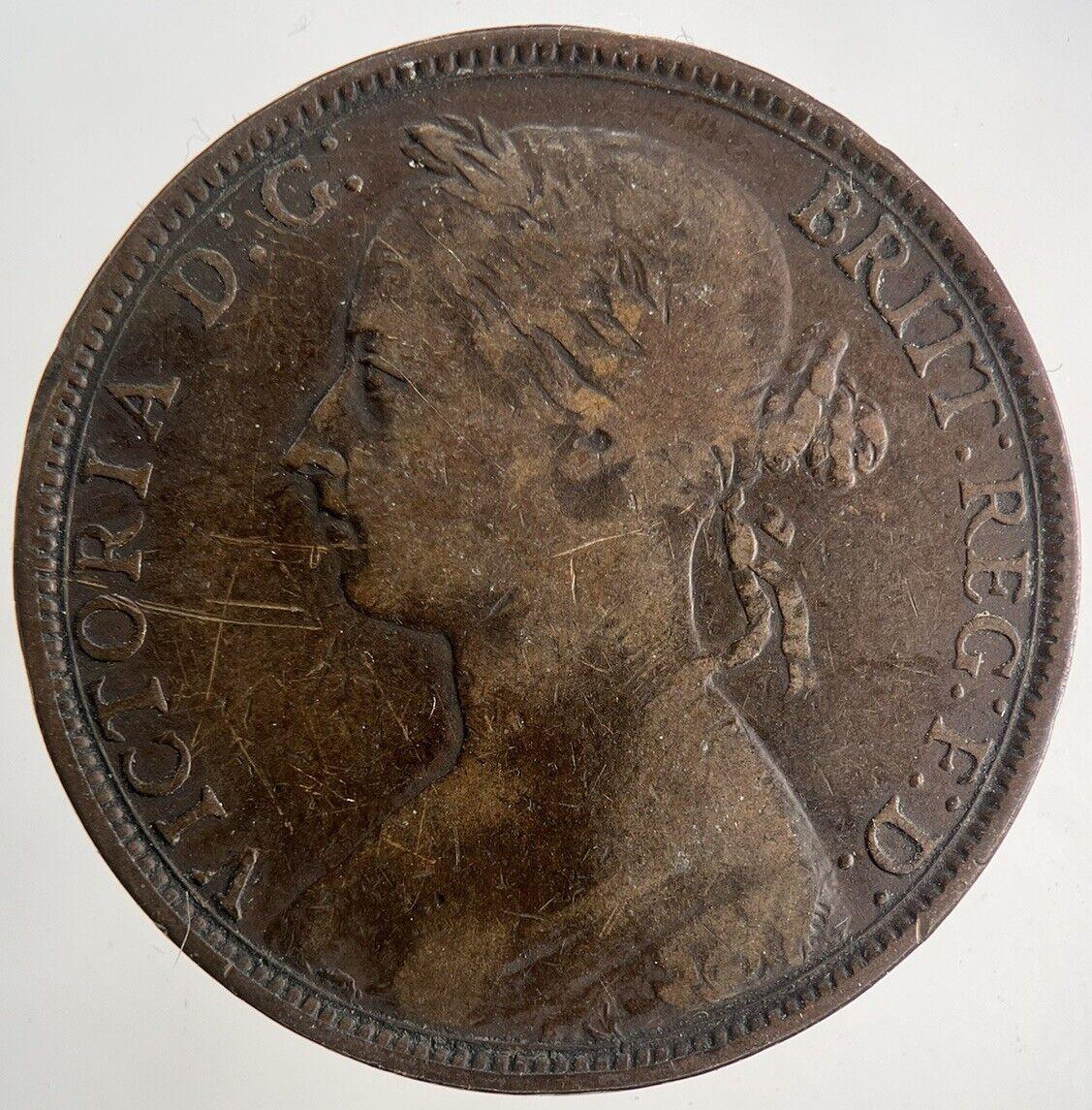 1893 Victoria One Penny Coin | Fine Collectable Grade | a7945