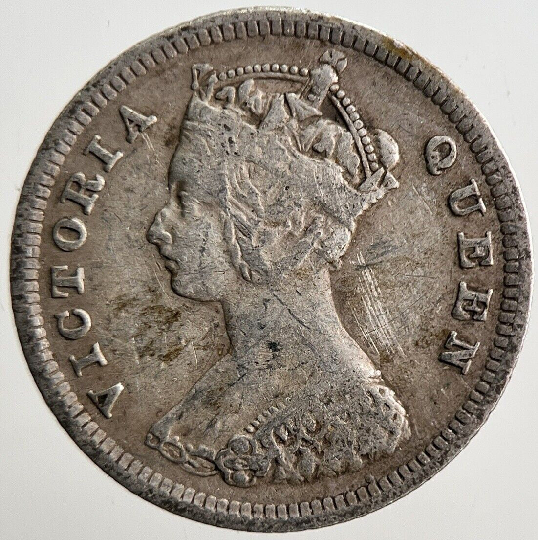 1893 Hong Kong 10 Cents Silver Coin | Collectable Grade | a3133