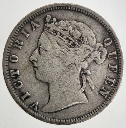1893 Victoria Hong Kong 20 Cents Silver Coin | Fine Collectable Grade | a9601