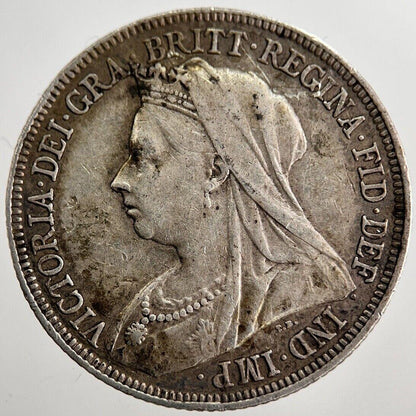 1893 Victoria One Shilling Silver Coin | Very Fine Grade | a8634