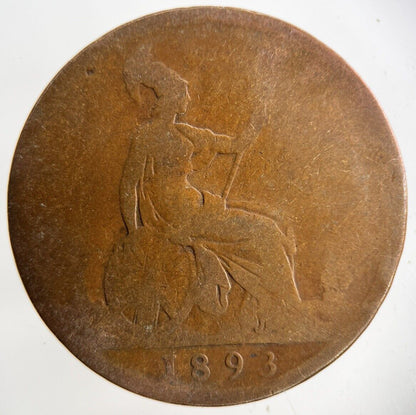 1893 Victoria One Penny Coin | Collectable Grade