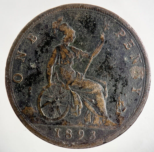 1893 Victoria One Penny Coin | Fine Collectable Grade