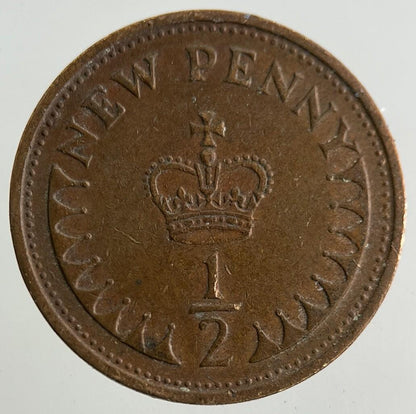 1971 Elizabeth II 2nd New 1/2 Half-Penny Coin | Fine Collectable Grade
