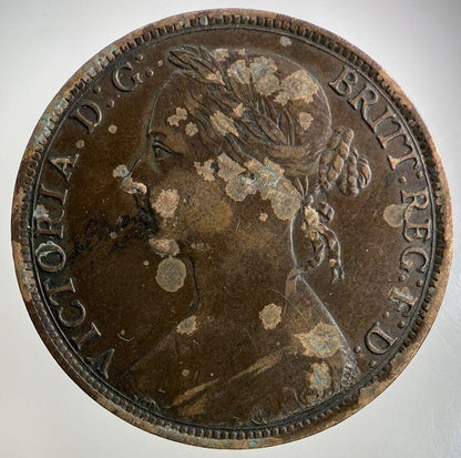 1893 Victoria One Penny Coin | Very High Grade