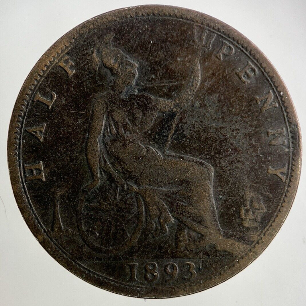 1893 Victoria Half-Penny Coin | Fine Collectable Grade