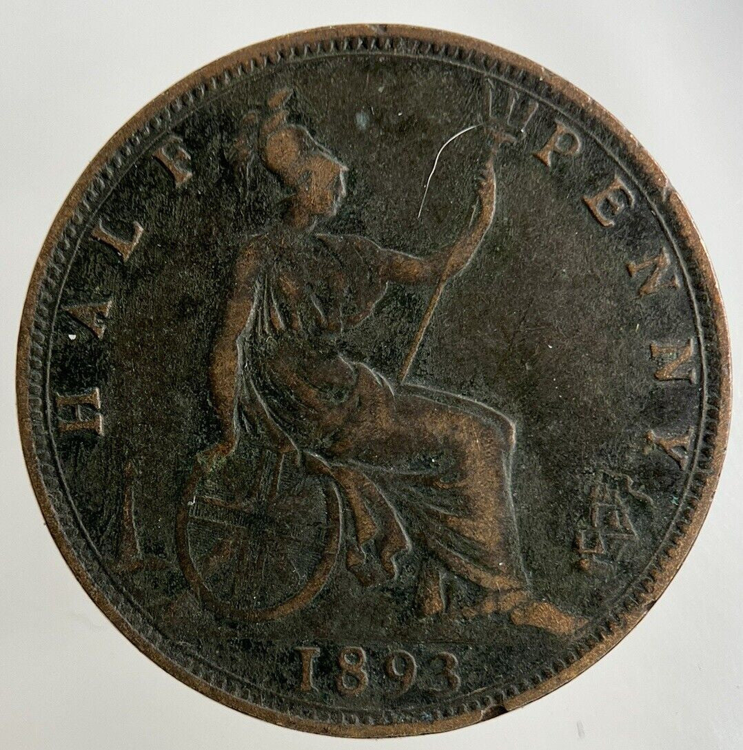 1893 Victoria Half-Penny Coin | Fine Collectable Grade