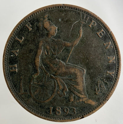 1893 Victoria Half-Penny Coin | Fine Collectable Grade
