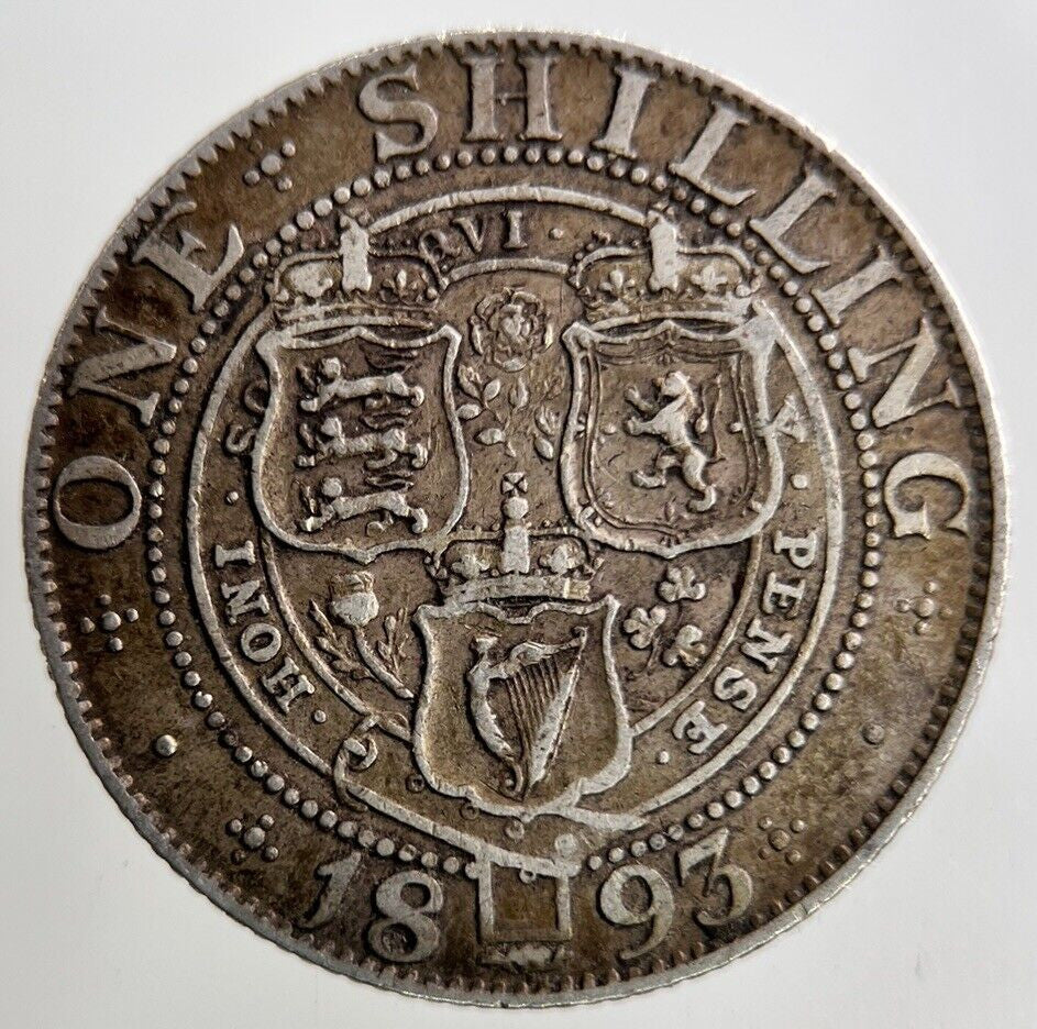 1893 Victoria Shilling Silver Coin | Very High Grade