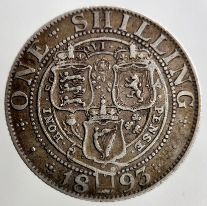 1893 Victoria Shilling Silver Coin | Very High Grade