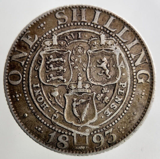 1893 Victoria Shilling Silver Coin | Very High Grade