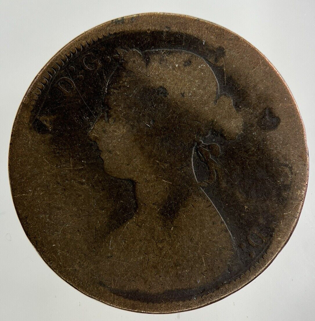 1893 Victoria Half-Penny Coin | Fair Grade