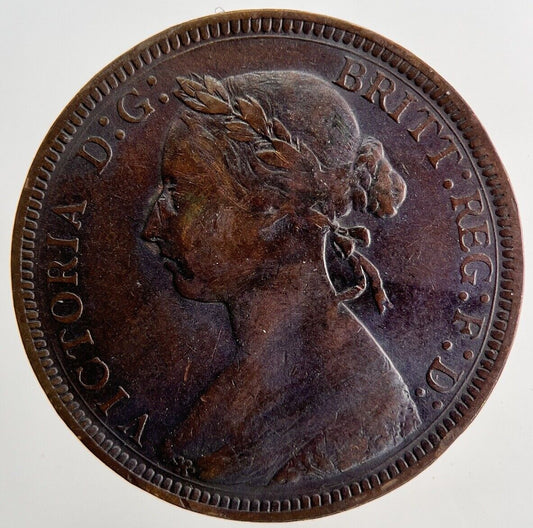 1893 Victoria Half-Penny Coin | Fine Collectable Grade