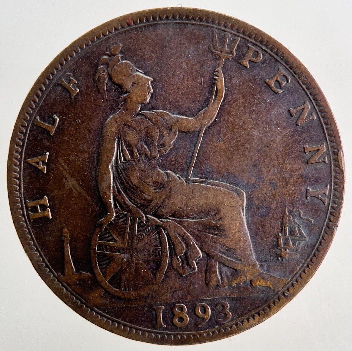1893 Victoria Half-Penny Coin | Fine Collectable Grade