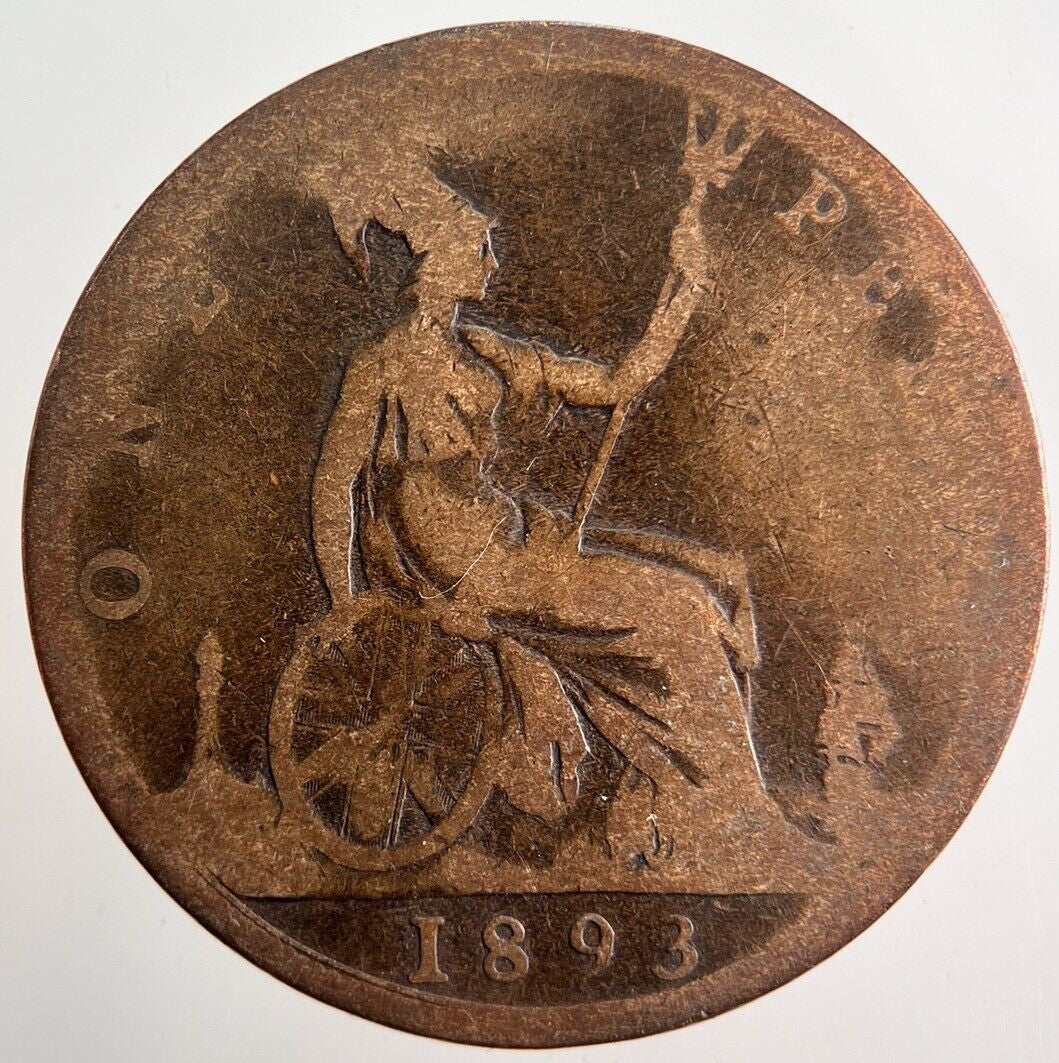 1893 Victoria One Penny Coin | Collectable Grade