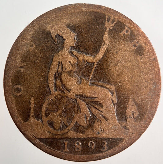 1893 Victoria One Penny Coin | Collectable Grade