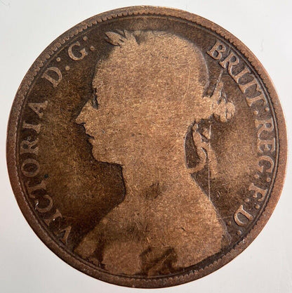 1893 Victoria One Penny Coin | Collectable Grade