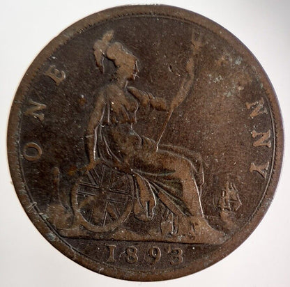 1893 Victoria One Penny Coin | Collectable Grade