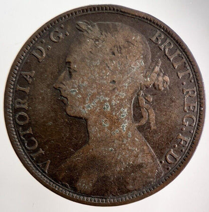 1893 Victoria One Penny Coin | Collectable Grade