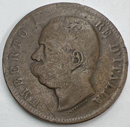 1893-R Italy 10 Centesimi Coin | Collectable Grade | a1477