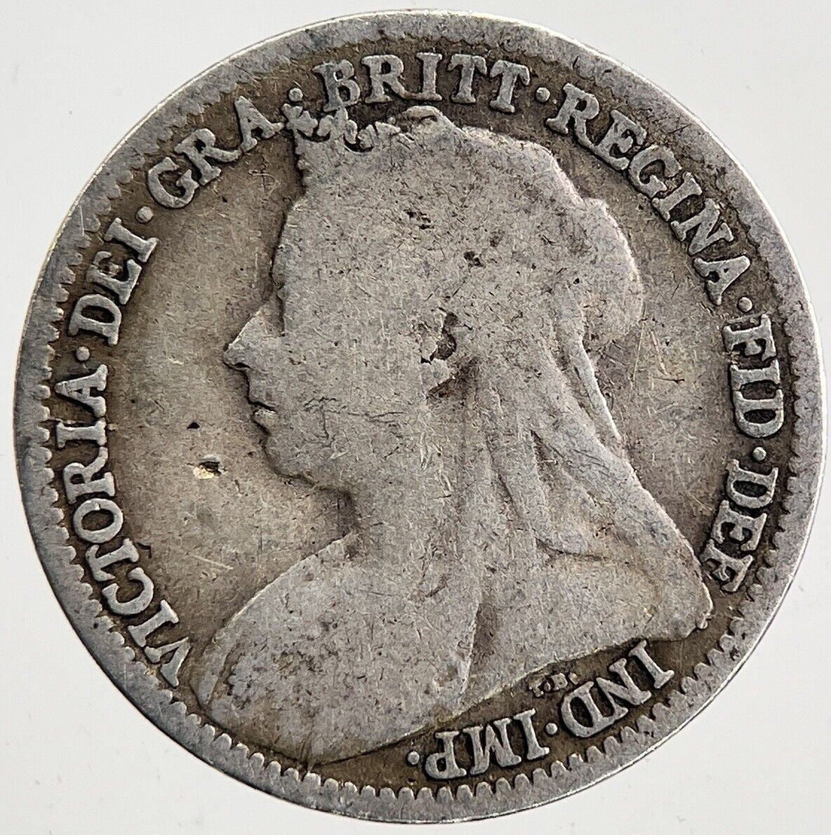 1893 Victoria Threepence Silver Coin | Fine Collectable Grade | a6004