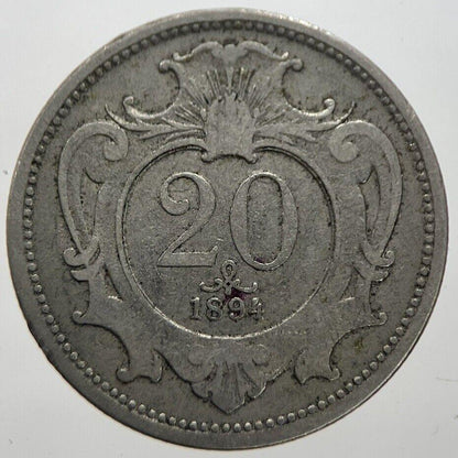 1894 Germany 20 Pfennig Coin | Collectable Grade | a7298