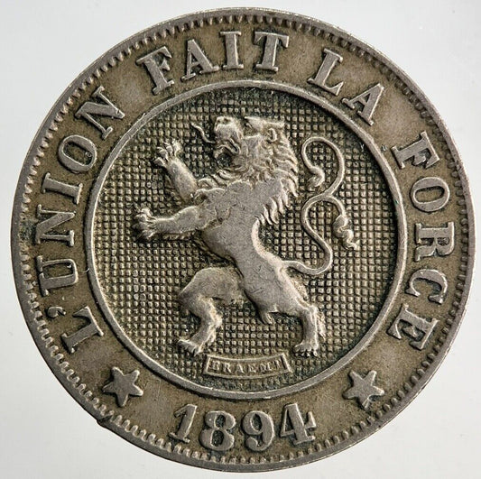 1894 Belgium 10 Centimes Coin | Fine Collectable Grade
