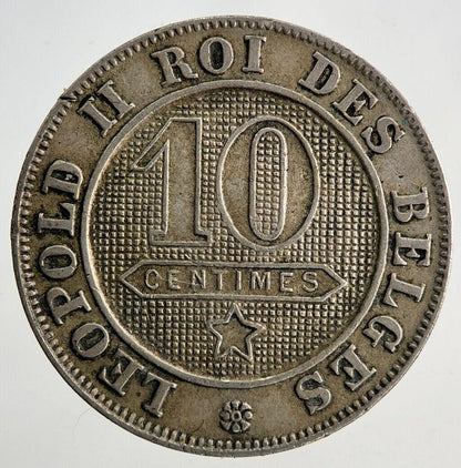 1894 Belgium 10 Centimes Coin | Fine Collectable Grade