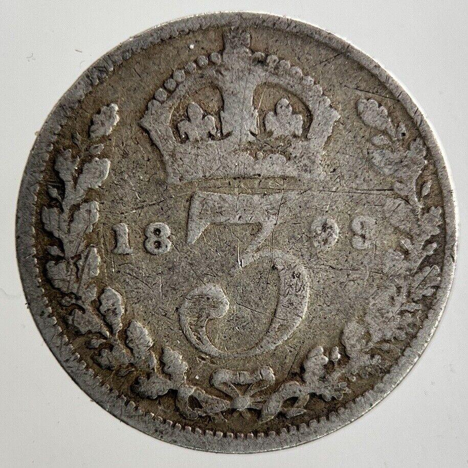 1893 Victoria Threepence Silver Coin | Fair Grade