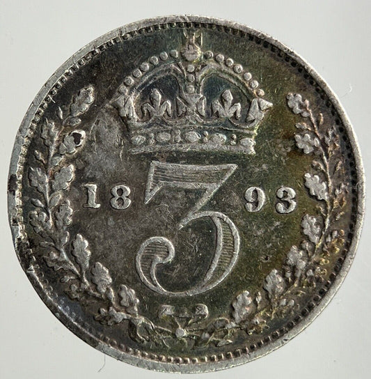 1893 Victoria Threepence Silver Coin | Fine Collectable Grade