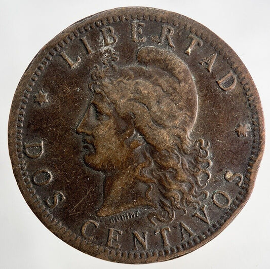 1894 Argentina Dos 2 Centavos Coin | Fine Collectable Grade