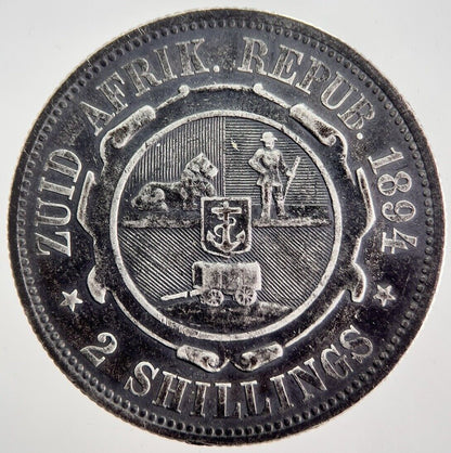 1894 South Africa Florin 2 Shillings Silver Coin | Very High Grade | a7121