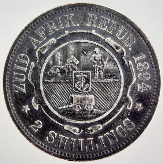 1894 South Africa Florin 2 Shillings Silver Coin | Very High Grade | a7121