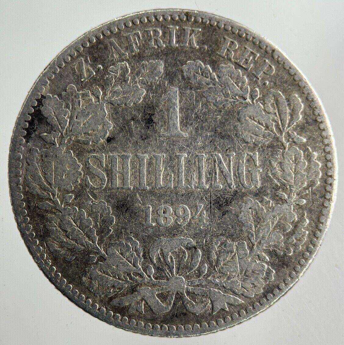 1894 South Africa Shilling Silver Coin | Collectable Grade