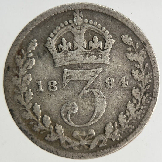 1894 Victoria Threepence Silver Coin | Collectable Grade