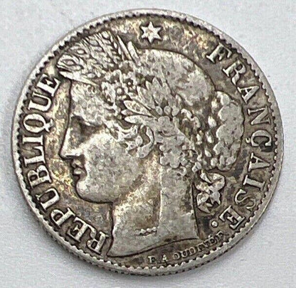 1894-A 50 Centimes France Silver Coin | Fair Grade
