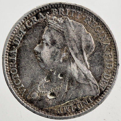 1894 Victoria Threepence Silver Coin | Fine Collectable Grade | a6003
