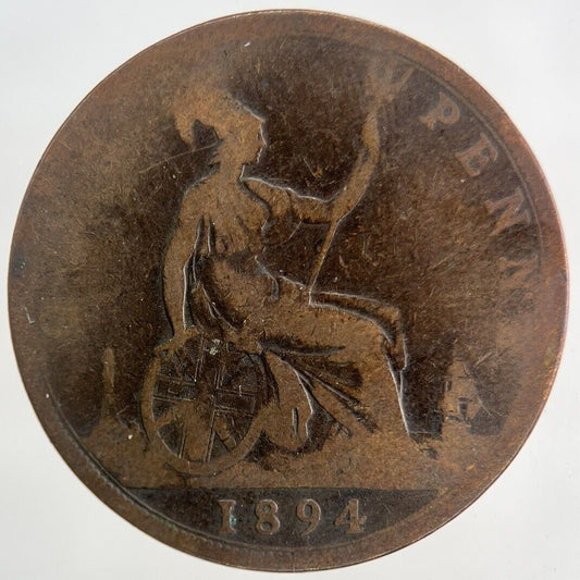 1894 Victoria One Penny Coin | Collectable Grade