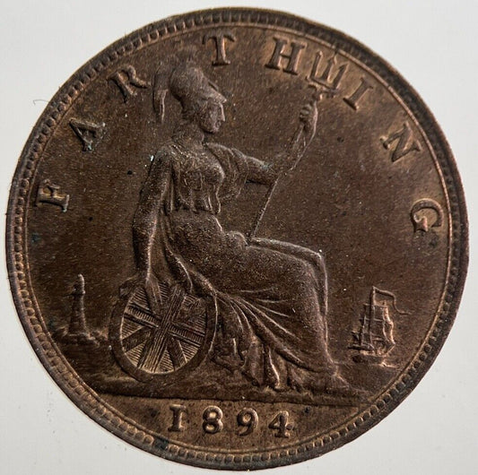 1894 Victoria Farthing Coin | Very High Grade | a7696