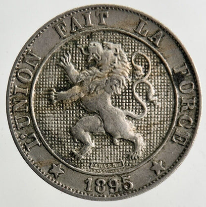 1895 Belgium 5 Centimes Coin | Fine Collectable Grade