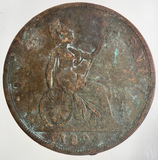 1894 Victoria One Penny Coin | Collectable Grade