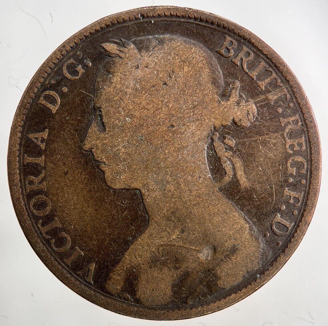 1894 Victoria One Penny Coin | Collectable Grade