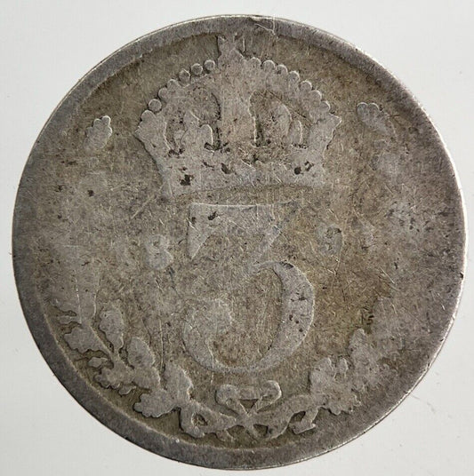 1894 Victoria Threepence Silver Coin | Worn Grade
