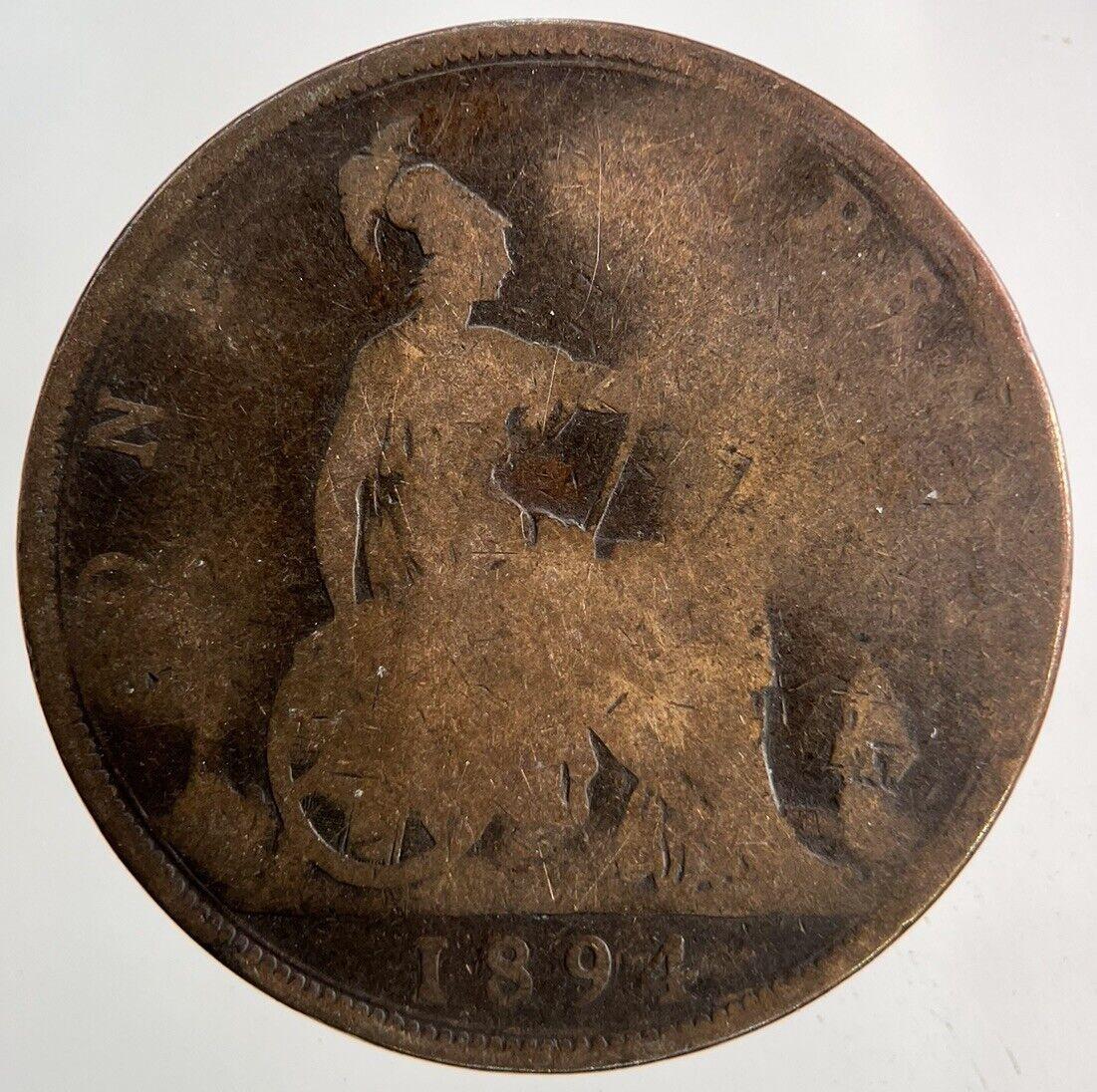 1894 Victoria One Penny Coin | Collectable Grade
